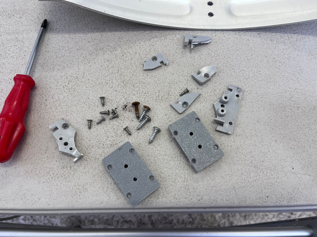 Custom 3D printed towel rail mounting brackets