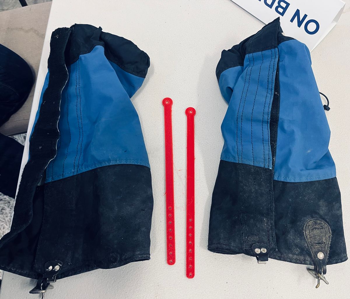 Custom 3D printed replacement straps for a hiking boot