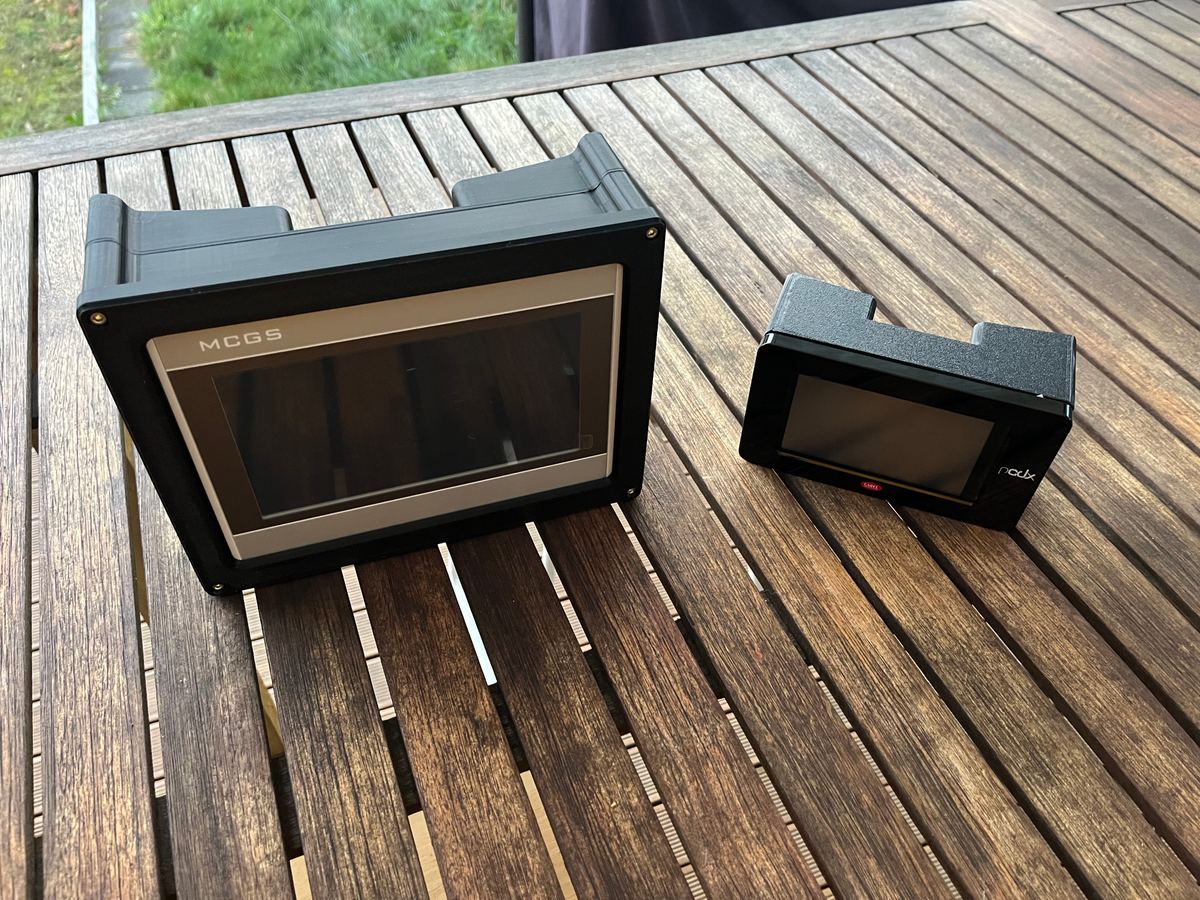 Custom 3D printed hot water tank monitor bracket