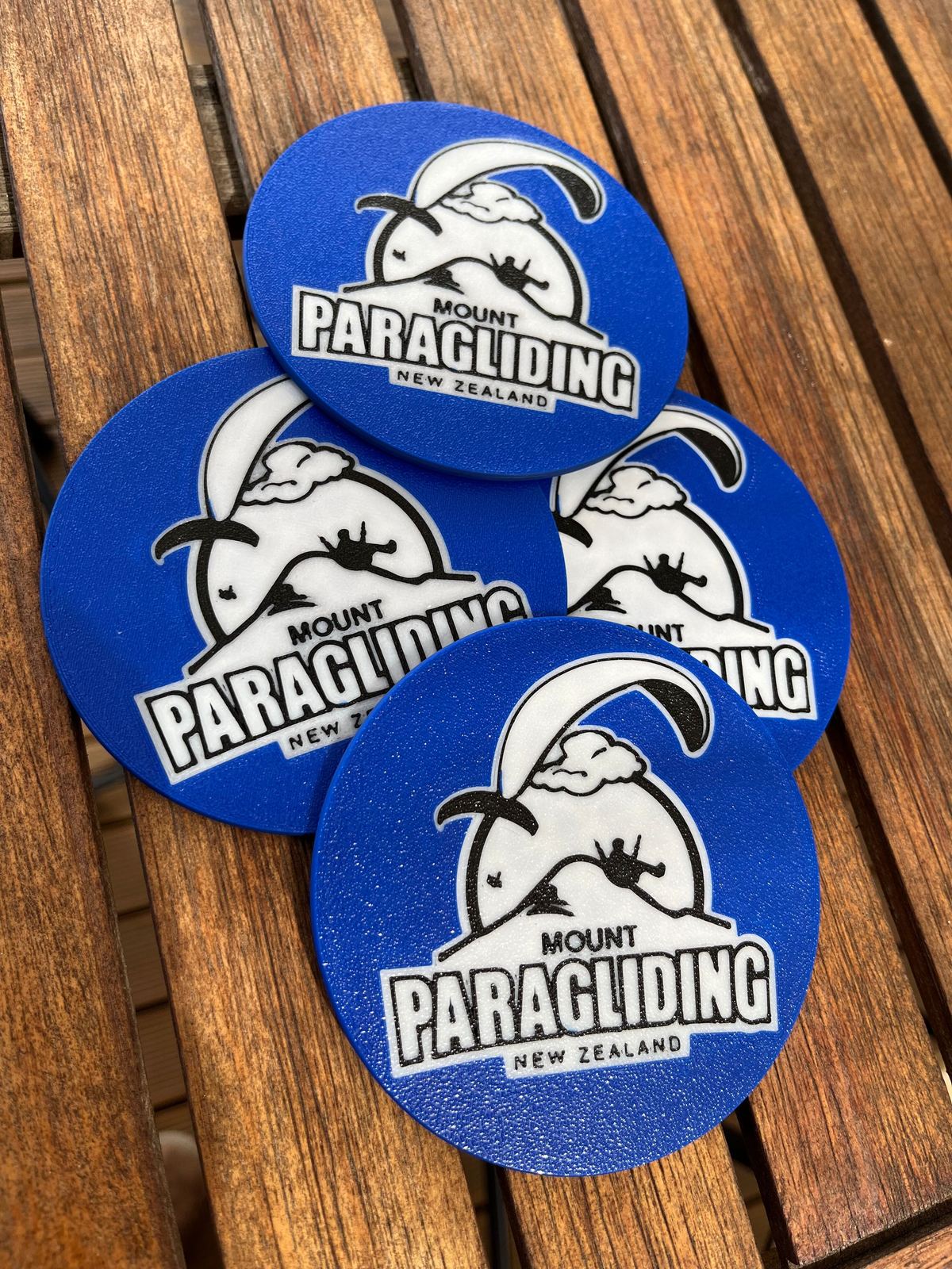 A 3D printed branded coaster sample